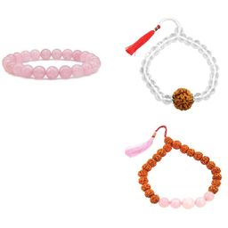 Divine souvenirs Unisex Set Of 3 Artificial Beaded Elasticated Bracelets-63