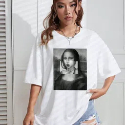 CORSICA Women Graphic Printed Round Neck Oversized T-shirt-picture-29
