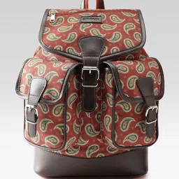 Anouk Women Paisley Printed Canvas Backpack-0