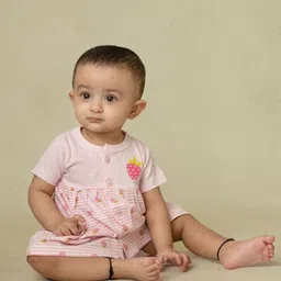 Dear Little Girl Printed Cotton A-Line Dress With Bloomer-image-47