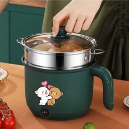 gamadiyn bazaar Multiifunction Mini Non-Stick Cooker with Glass Lid Base Concealed Cooking Pot Egg Boiler, Travel Cooker, Rice Cooker, Egg Cooker, Food Steamer-picture-13