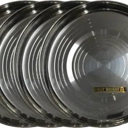 Steel wali Plate, khane ki thali, dinner plate, lunch plate, laser design plate Dinner Plate-image-31