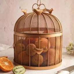 Fruit Basket with mesh (Jaali), Ideal for Storing Fruits, Vegetables, Daily use Iron Fruit & Vegetable Basket-12