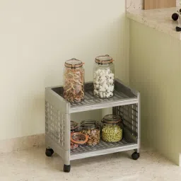2 Layer Multi Purpose Kitchen Trolley for Office and Household Plastic Kitchen Trolley-6