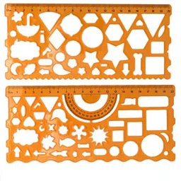 Multicolor Geometric Multi shape Ruler/Scale for Creative Art & Craft Ruler-11