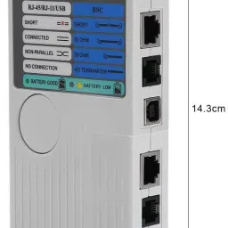 LipiWorld Remote Cable Tester, 4 in 1 Remote RJ11 RJ45 USB BNC LAN Network Cable Tester Network Interface Card image 5