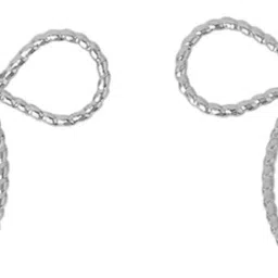 Elegant Silver Plated Aesthetic Twisted Bow Stud Earrings For Girls & Women Silver Stud Earring-image-13