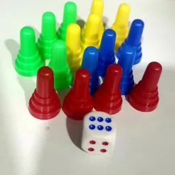 sj sports 12" x 12" Two in One Chess & Ludo Board ( With Chess & Ludo Coins ) 30 cm Chess Board image 4