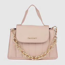 Fastrack Nude-Coloured Solid Satchel-42