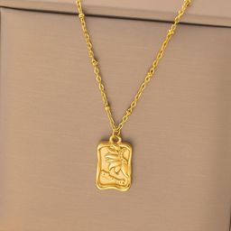 MYKI Gold-Plated Square Pendants with Chains-picture-11