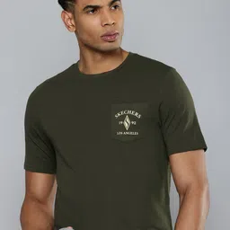 Skechers UPSHIFT Typography Printed With Chest Pocket T-shirt-image-26