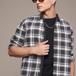 The Roadster Life Co. Pure Cotton Tartan Checks Opaque Relaxed Fit Casual Shirt-image-49