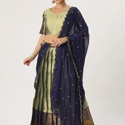 Fabcartz Unstitched Lehenga & Blouse With Dupatta-picture-17