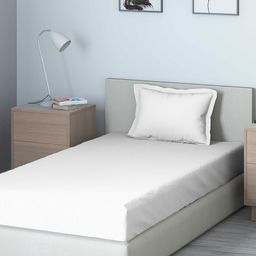 DDecor White Solid 400 TC Cotton 1 Single Bedsheet with 1 Pillow Covers-picture-32