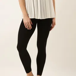 zebu Women Black Solid Ankle Length Leggings-image-17