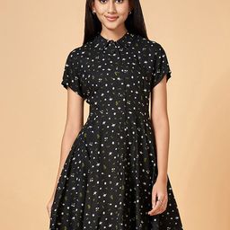 People Polka Women Dot Print Fit & Flare Dress-picture-48