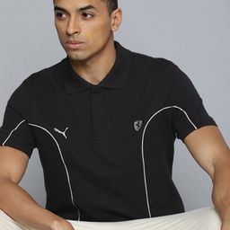 PUMA Motorsport Pure Cotton Polo Collar Scuderia Ferrari T-shirt-image-62
