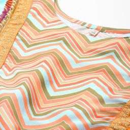 A PLUS BY AHALYAA Plus Size Printed Zari Ready to Wear Lehenga & Blouse With Dupatta image 3