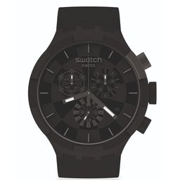 Swatch Unisex Black Water Resistant Analogue Watch SB02B400-image-25