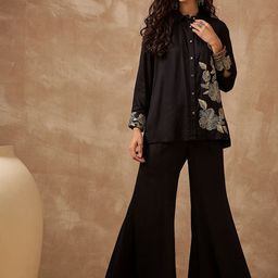 Anouk Embroidered Shirt With Palazzo Co-Ords-image-3