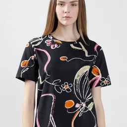 Vero Moda Graphic Printed Short Sleeves Cotton T-shirt-picture-39