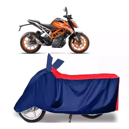Auto Pearl Two Wheeler Cover with Bag for KTM Duke 390, Red & Blue-picture-29
