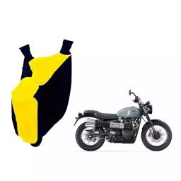 Auto Pearl Waterproof Two Wheeler Cover For Triumph Street Scrambler (Yellow & Blue)-image-63