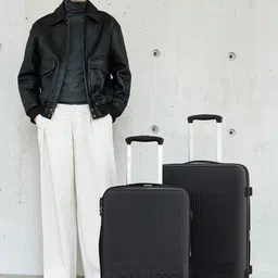 Mini west london Set Of 2 Textured Hard-Sided Trolley Bags-11