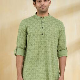 Fabindia Men Printed Gotta Patti Kurta-49