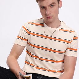 Kook N Keech Men Striped Pure Cotton T-shirt-image-17