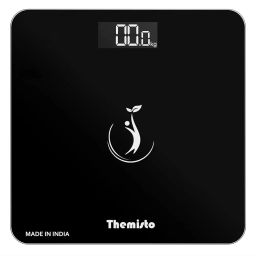Themisto Body weight Scale Backlit Display LCD 6 mm Tempered Glass Capacity 180 Kg, TH-WS50-52