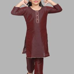 Pehanaava Girls Gotta Patti Straight Kurta With Trouser-picture-40