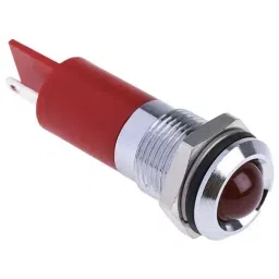 RS PRO Red Panel Mount Indicator , Mounting Hole Size 14 mm, IP Rating IP67, Model No 204293-17