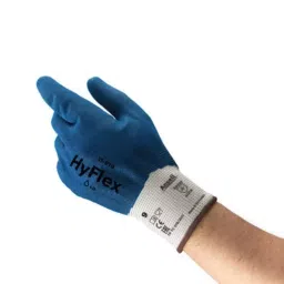 Ansell HyFlex 11-919 Blue Nylon Oil Resistant Gloves Size 9 Nitrile Coating, 11919090-picture-37