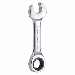 Westward Ratcheting Wrench Alloy Steel Chrome Head Size 9/16 inch Overall Length 4 3/8 inch, 54PP17-23