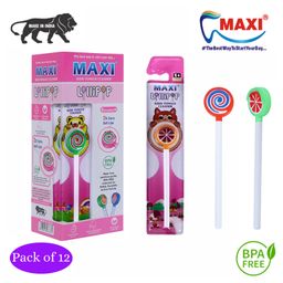 MAXI Lollipop Tongue Cleaner Pack of 12 - Multicolor-17