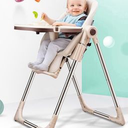 Babyhug Multifunctional Portable High Chair with 5 Level Height Adjustment -Beige-image-27