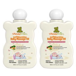ShuShu Babies Gently Nourishing Baby Massage Oil- 200 ml (Pack of 2)-image-70