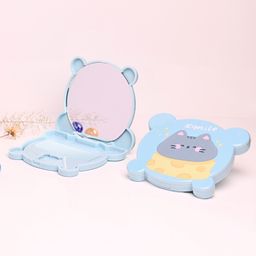 THE LITTLE LOOKERS Comb and Mirror Set with Soft Bristles and Rounded Tips for Baby's Sensitive Skin/Hair Care | Grooming Accessories | Comb Set for Newborns/Babies/Kids/Toddlers-(Round-Blue)-picture-25