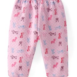 Tango Cotton Knit Full Length Lounge Pant withn Animal Print - Pink-picture-25