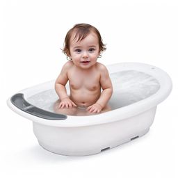 Baybee Lincey Kids Bath Tub for Baby, Mini Swimming Pool for Kids, Bathtub for Baby with Anti Skid Base with Soap Tray & Drain Plug | New Born Baby Bathtub for Kids (Grey)-image-17
