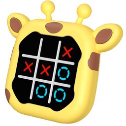 Ji and Ja Tic Tac Toe Game, Animal-Themed 3-in-1 Handheld Puzzle Game Console, Board Games for Kids and Adults, Portable Travel Games for Car Ride, Birthday ( GIRAFFE)-26