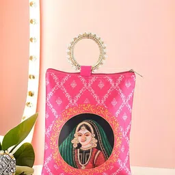 Kuber Industries Printed Structured Tote Bag with Applique image 2
