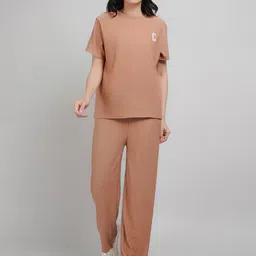 Lugo Printed Round Neck T-shirt With Trousers-image-94