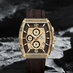 Naviforce Men Embellished Dial & Straps Analogue Watch NF6101_RG Y CE-picture-15