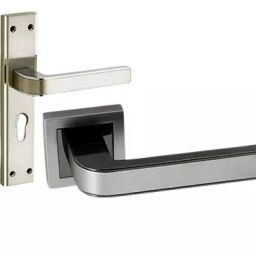 Quba Q 428 203.2 mm (8 Inch) Zinc Alloy BN and BM Finish Door Handle Set-picture-25