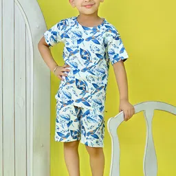BT DEZINES Kids Printed T-Shirt & Shorts Set-image-92