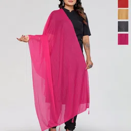 Moda Rapido Selection Of 5 Woven Design Tasselled Dupattas-picture-23