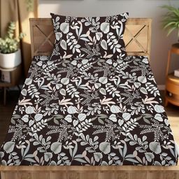 IVAZA Yellow Floral 350 Pure Cotton Single-image-41