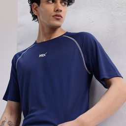 HRX by Hrithik Roshan Brand Logo Detail Raglan Sleeves Rapid Dry Training or Gym T-shirt-image-43
